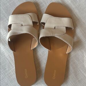 Quince Women's White Slide Sandals